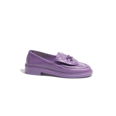 CHANEL QUILTED LEATHER CC TURNLOCK LOAFERS 